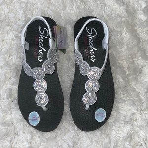 Skechers Sparkly Sandals with Yoga Foam
